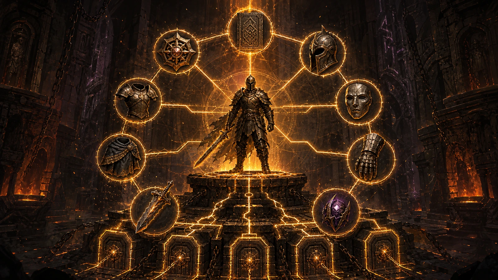 A Dungeon Saga Hero emerging from the Soulforge on OP_CAT Layer